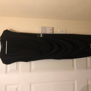 Slinky Black Mid-Length Dress